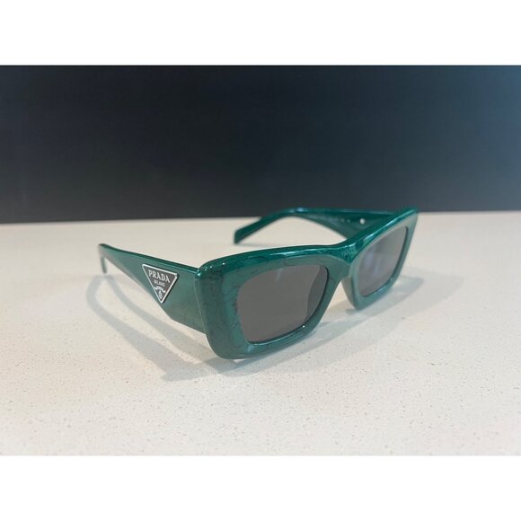 Prada Women's Fashion 50mm Green Marble Sunglasses - Picture 5 of 13